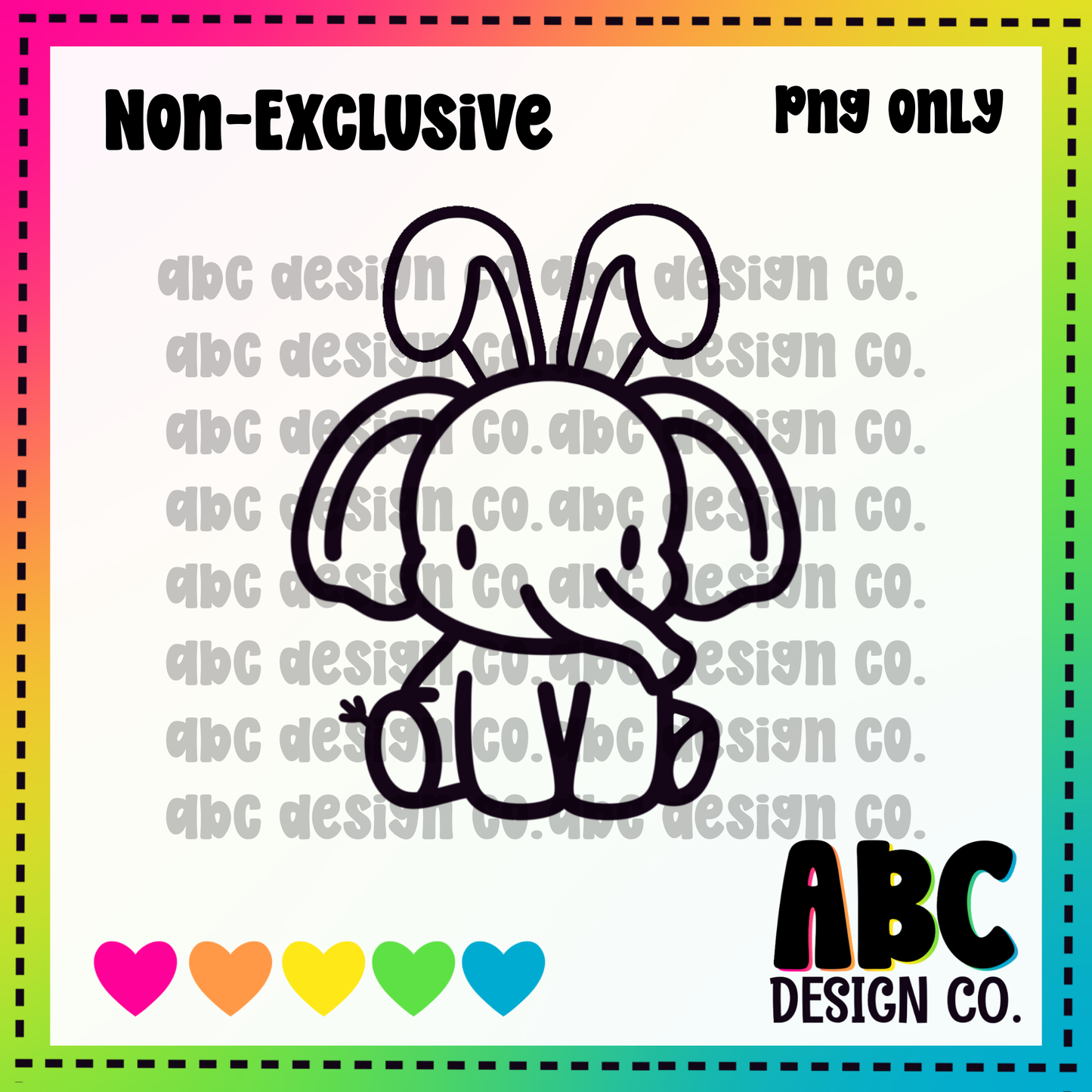 Bunny Elephant PNG - NON Exclusive - digital download