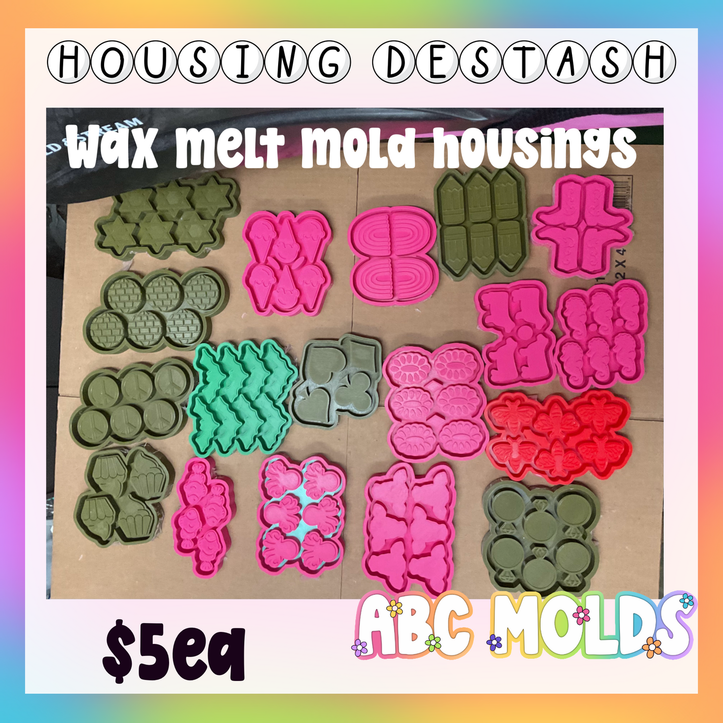 Destash wax mold housings