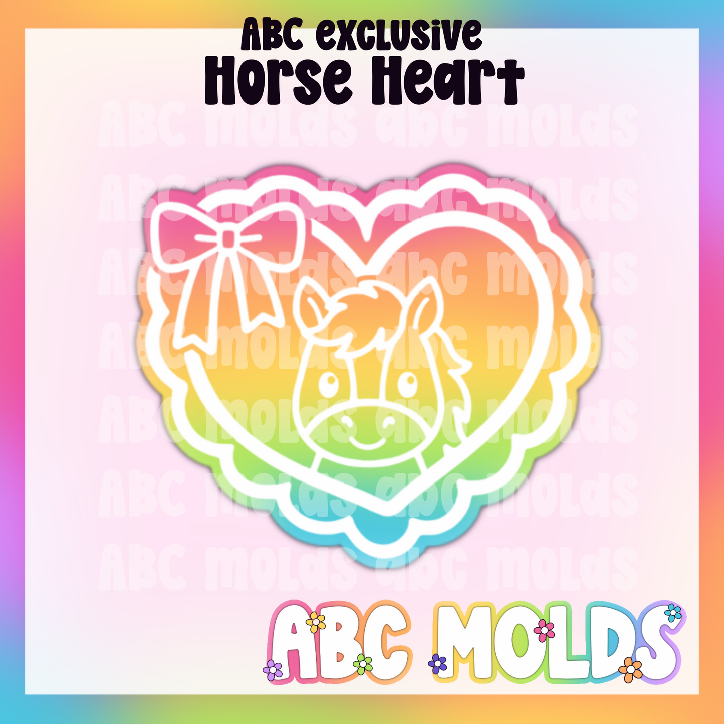 Horse Heart Silicone Freshie Mold