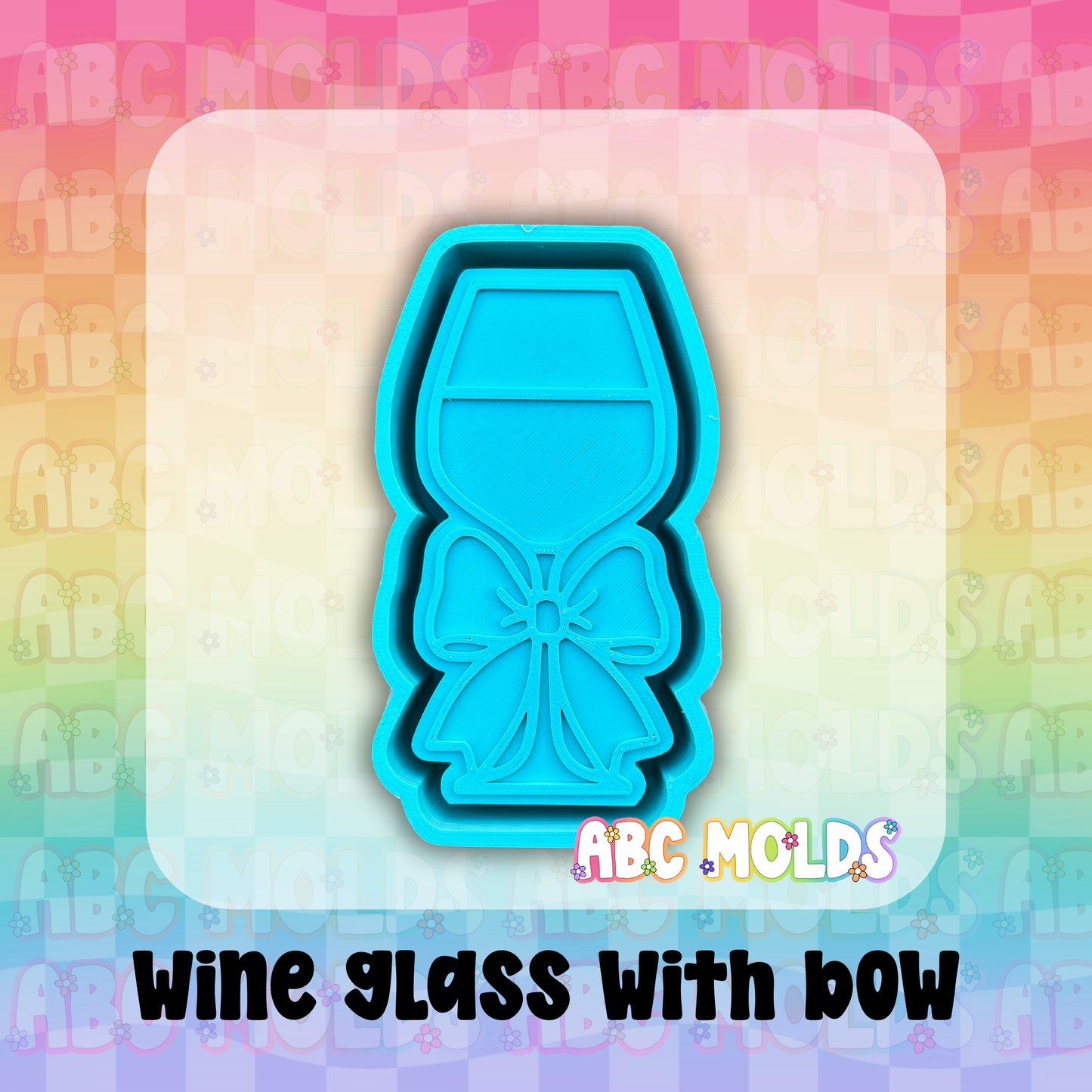 Wine Glass with bow Silicone Mold