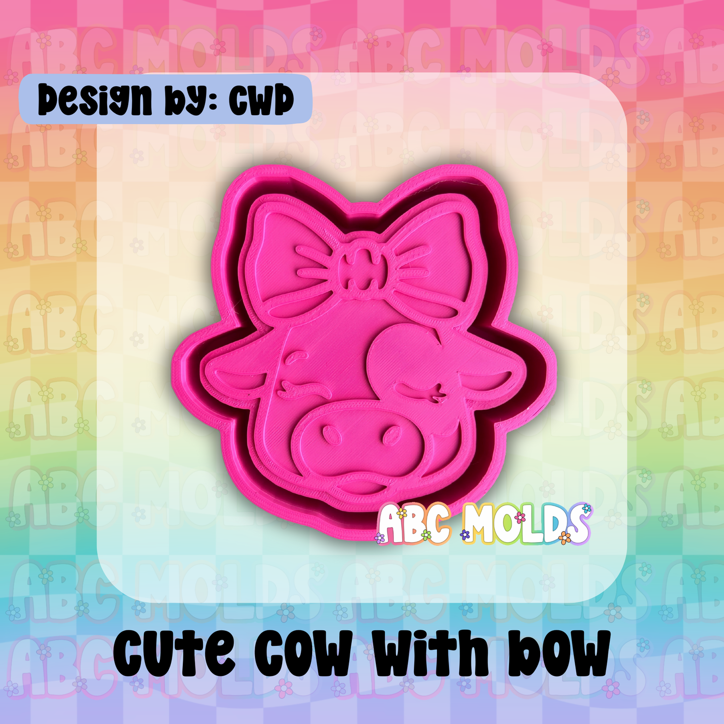 Bow Cow Silicone Freshie Mold