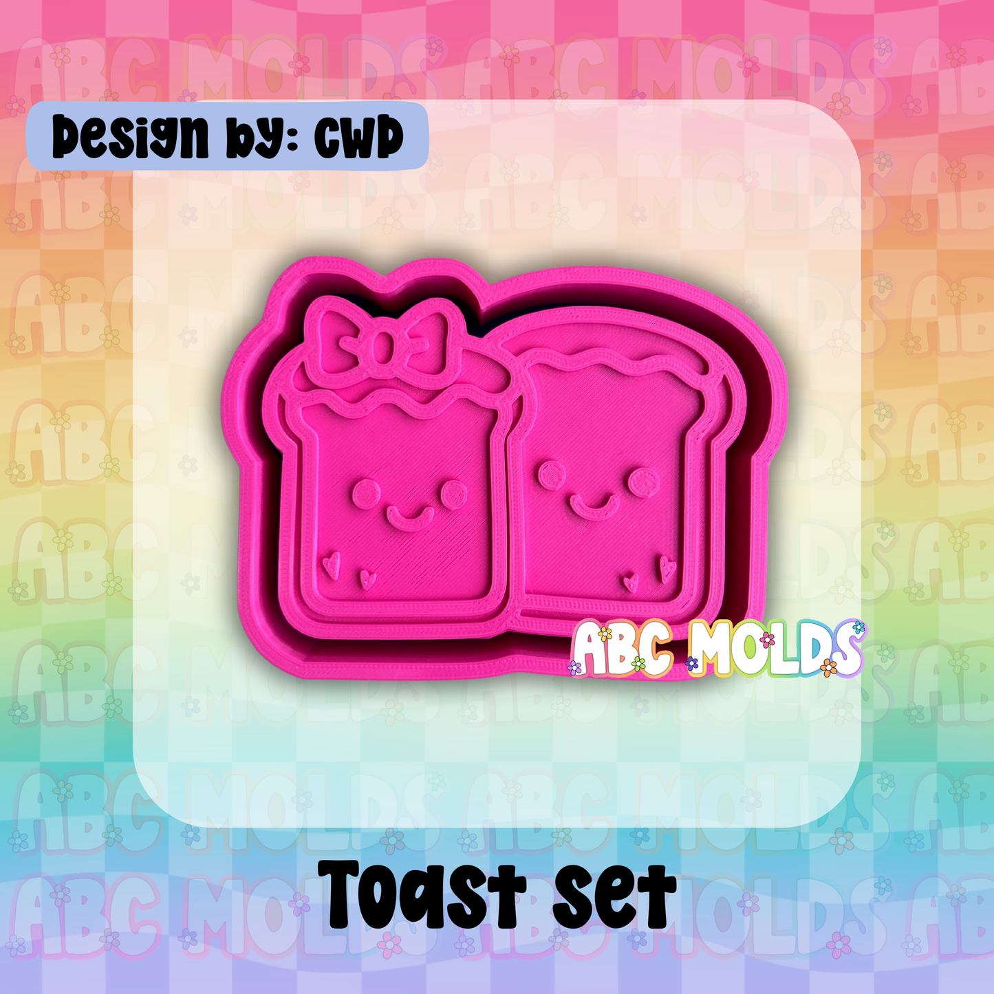 Toast Duo Silicone Freshie Mold