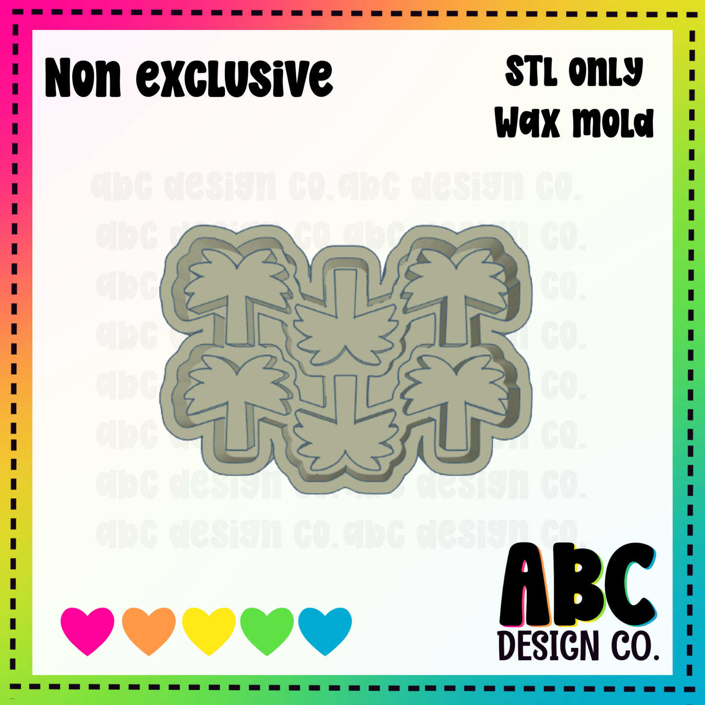 Palm Tree WAX Mold STL - digital download
