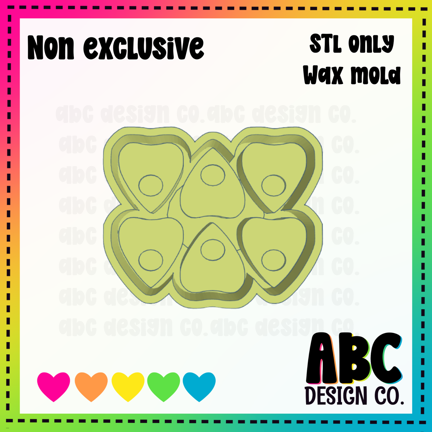 Planchette WAX Mold STL - digital download