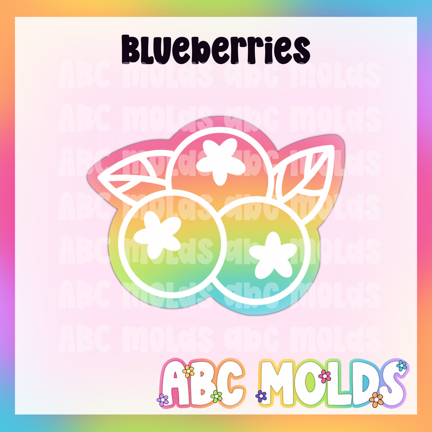 blueberries silicone freshie mold