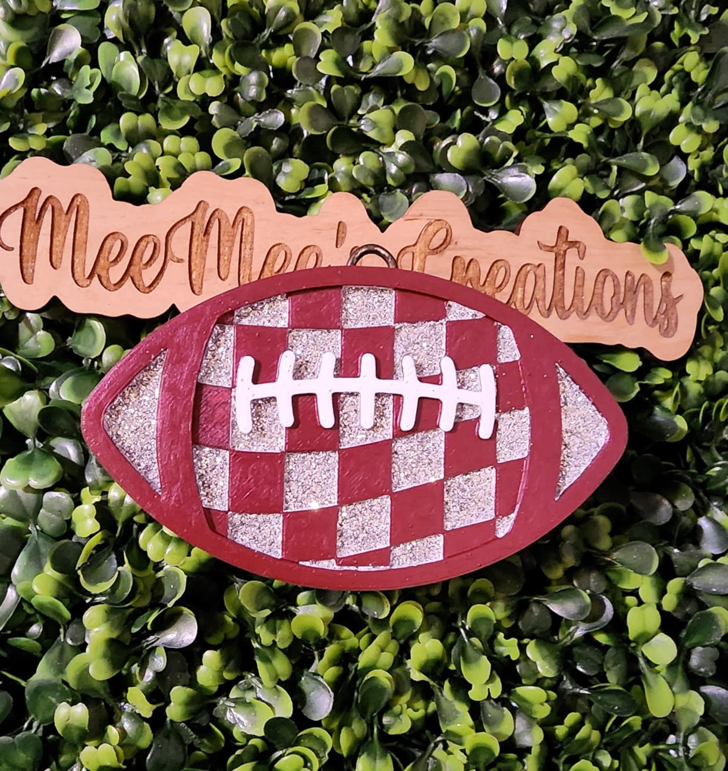 Checkered Football Silicone Mold