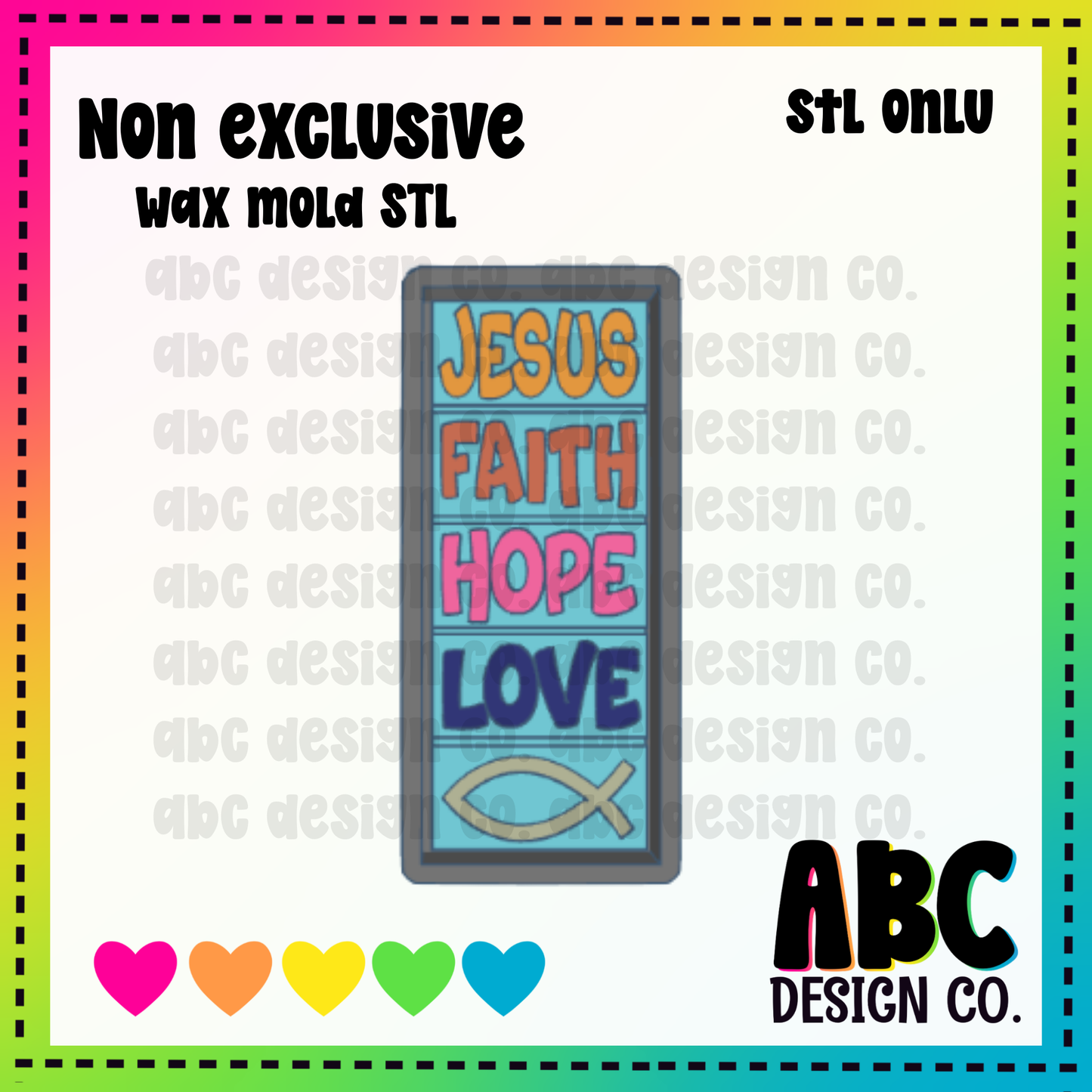 Faith Snapbar WAX Mold STL - digital download