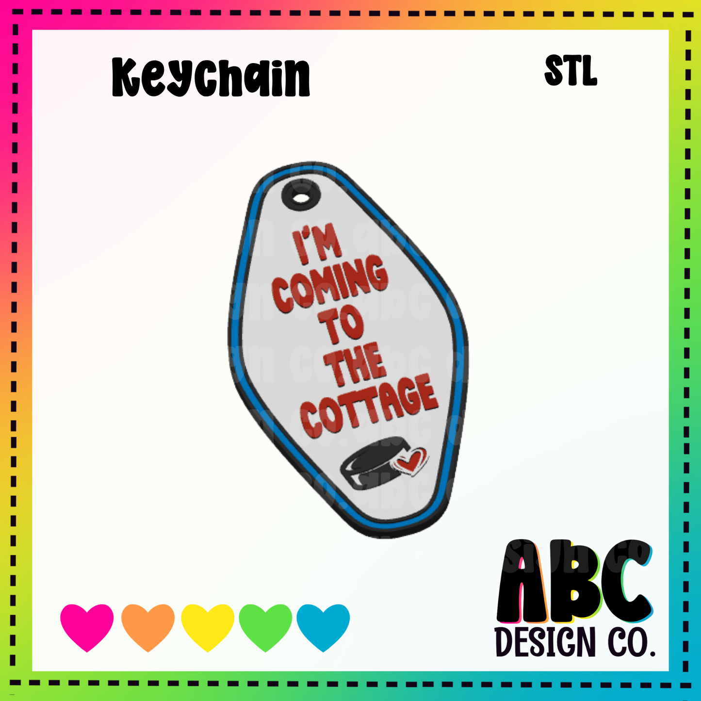 The Cottage - Key Chain - STL & 3mf - Digital Download