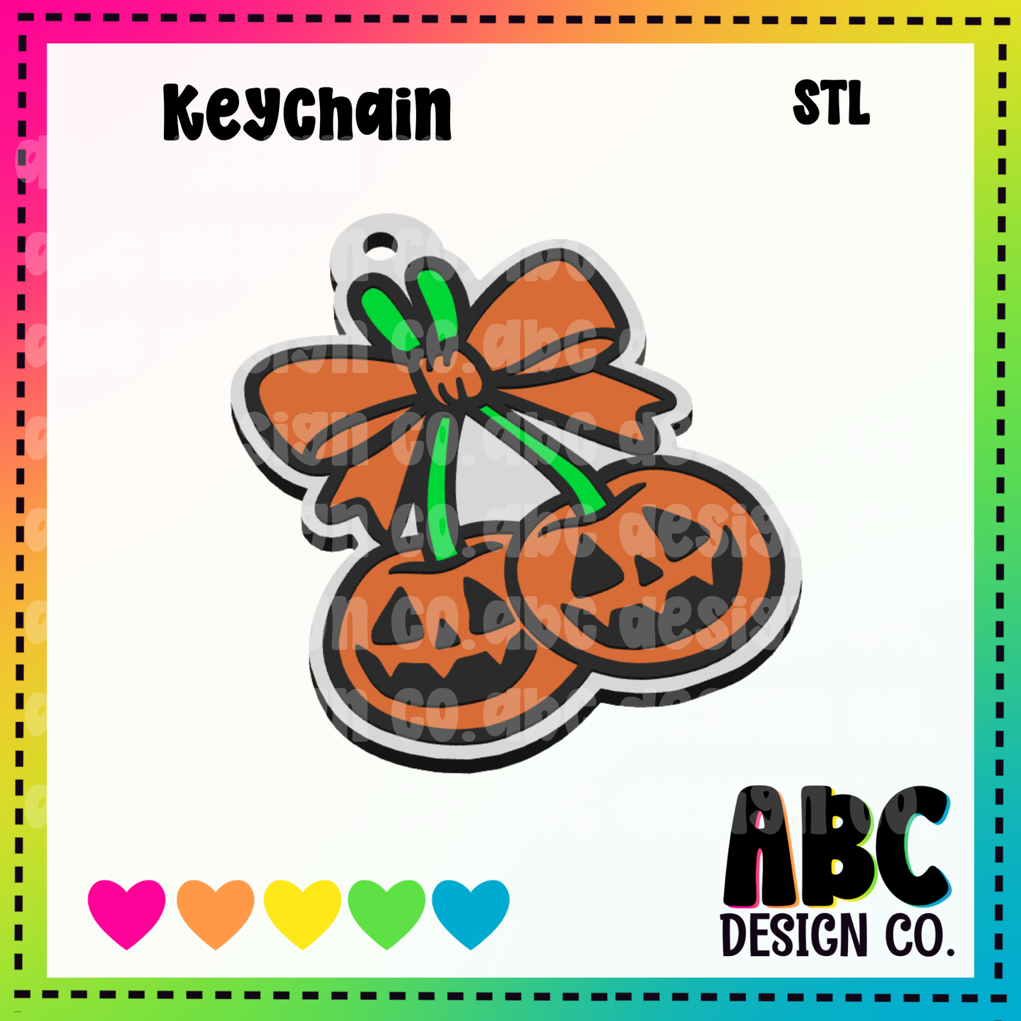 Pumpkin Cherries - Key Chain - STL & 3mf - Digital Download