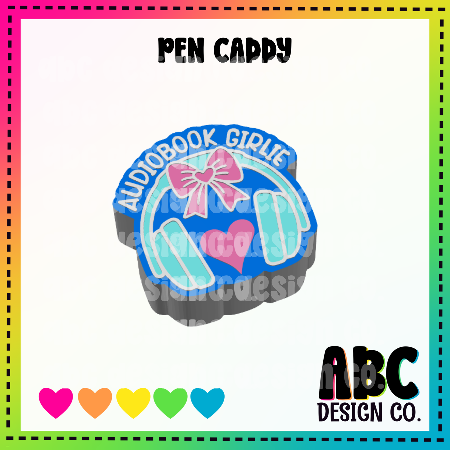 Audiobook Girlie - Pen Caddy - STL & 3mf - Digital Download