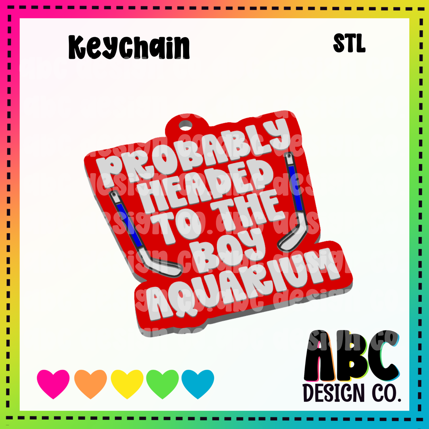 Boy Aquarium - Key Chain - STL & 3mf - Digital Download