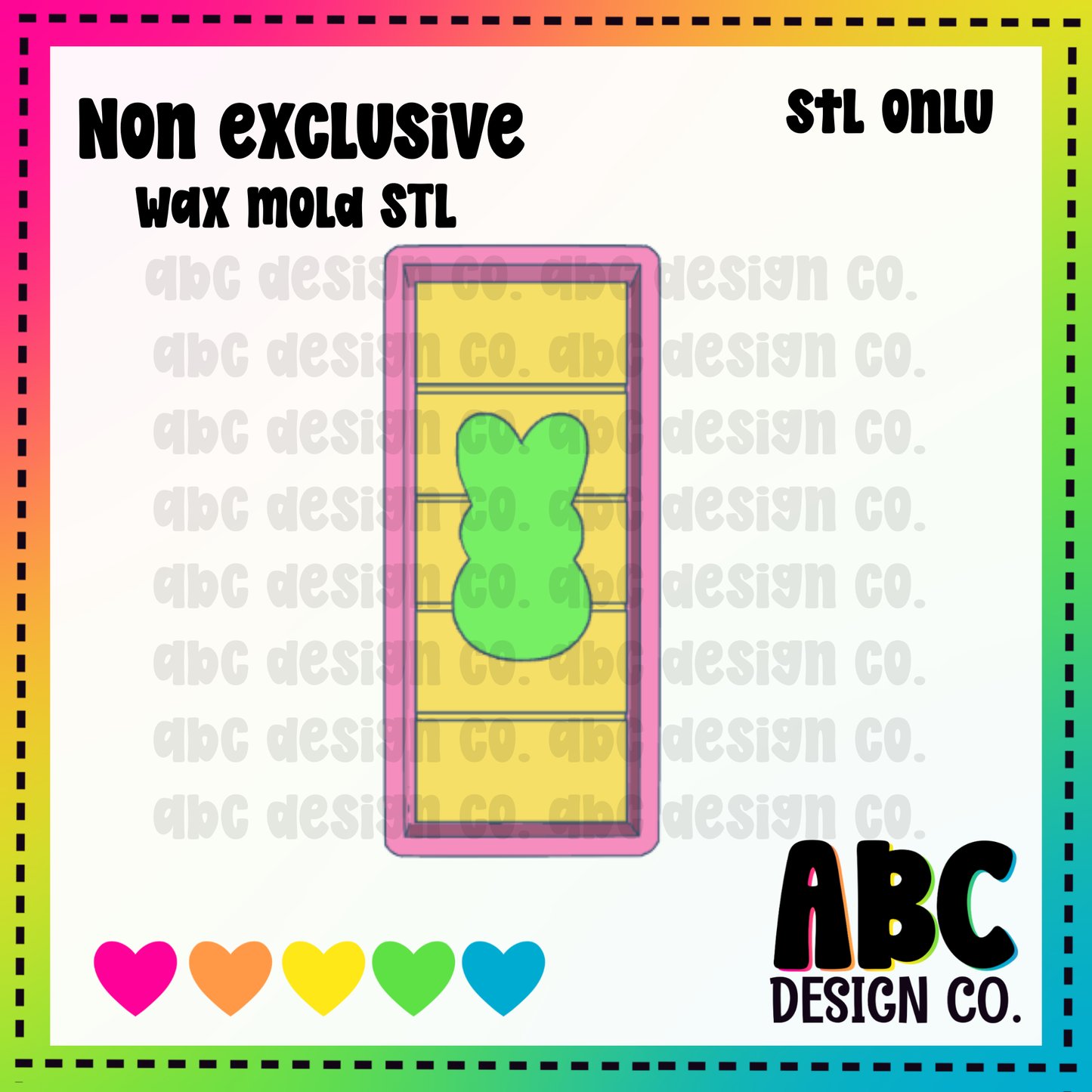 Bunny Snapbar WAX Mold STL - digital download