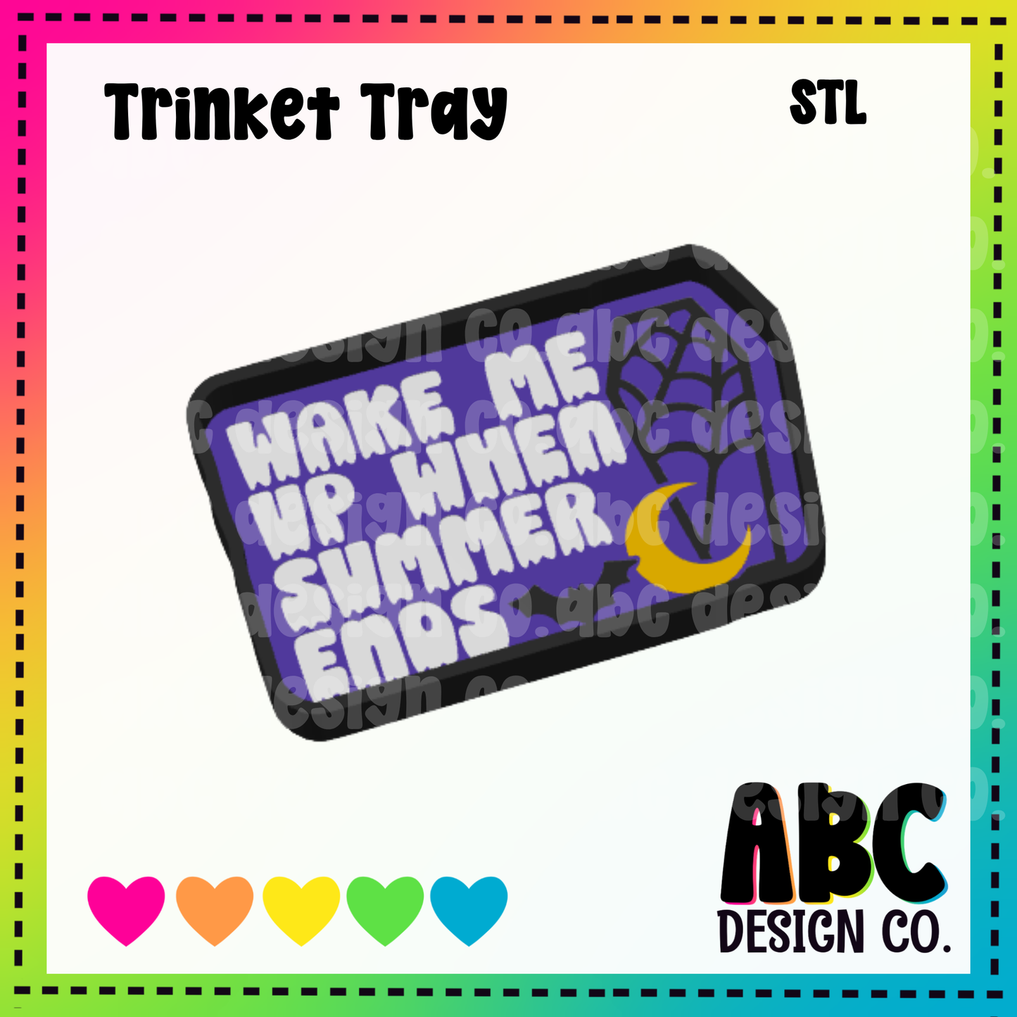 When summer ends - Trinket Tray - STL & 3mf - Digital Download