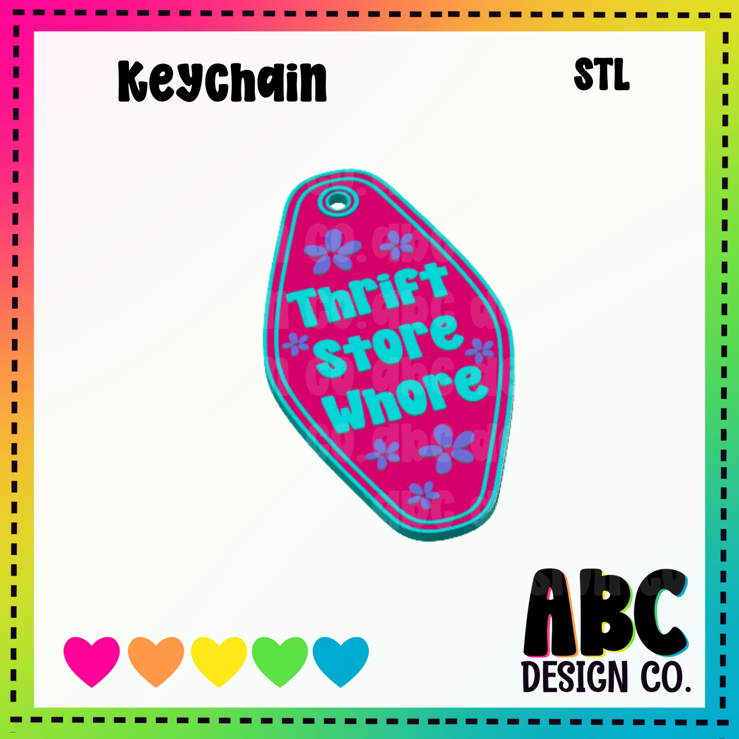 Thrift Store - Key Chain - STL & 3mf - Digital Download