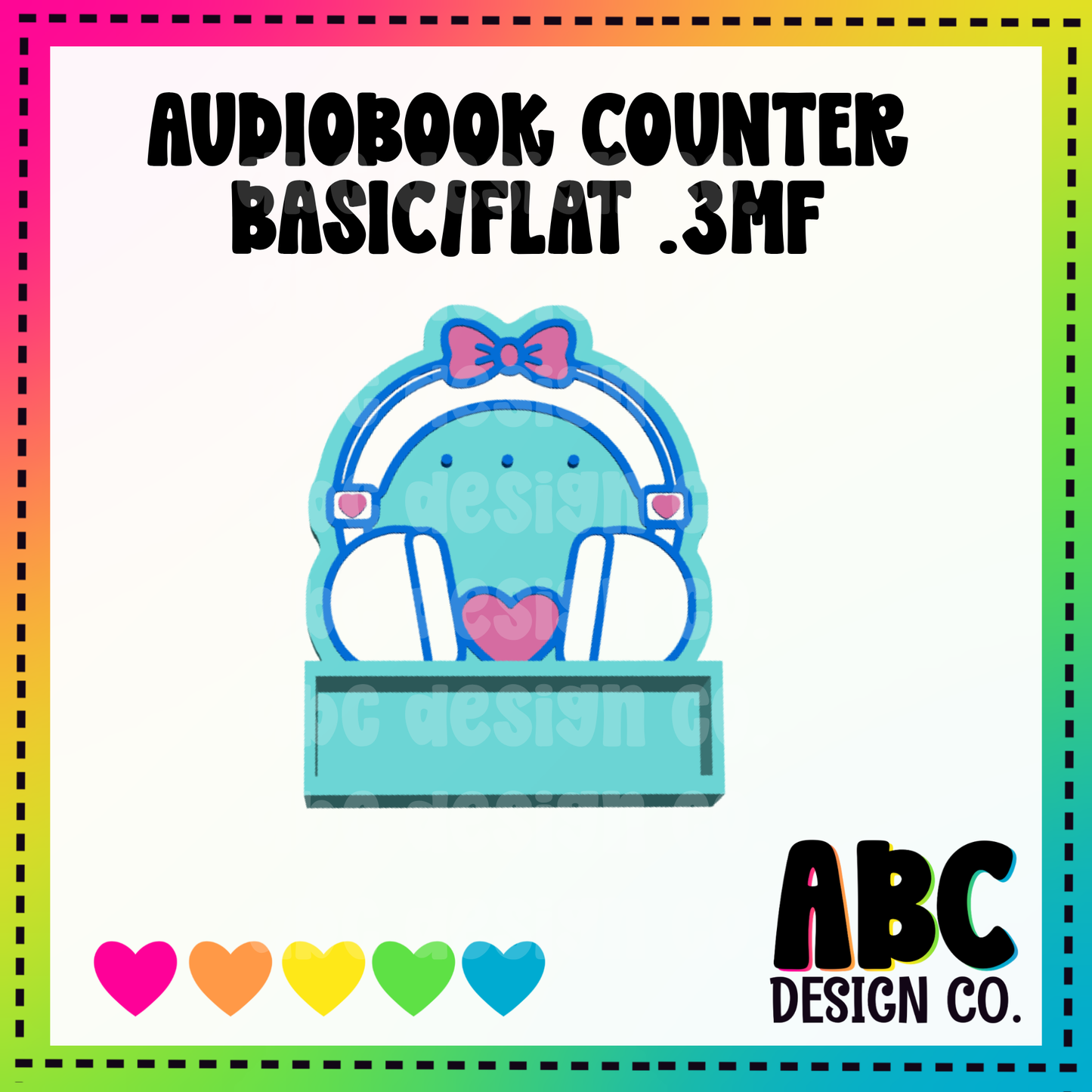 Audiobook Counter Flat - 3mf ONLY - Digital Download