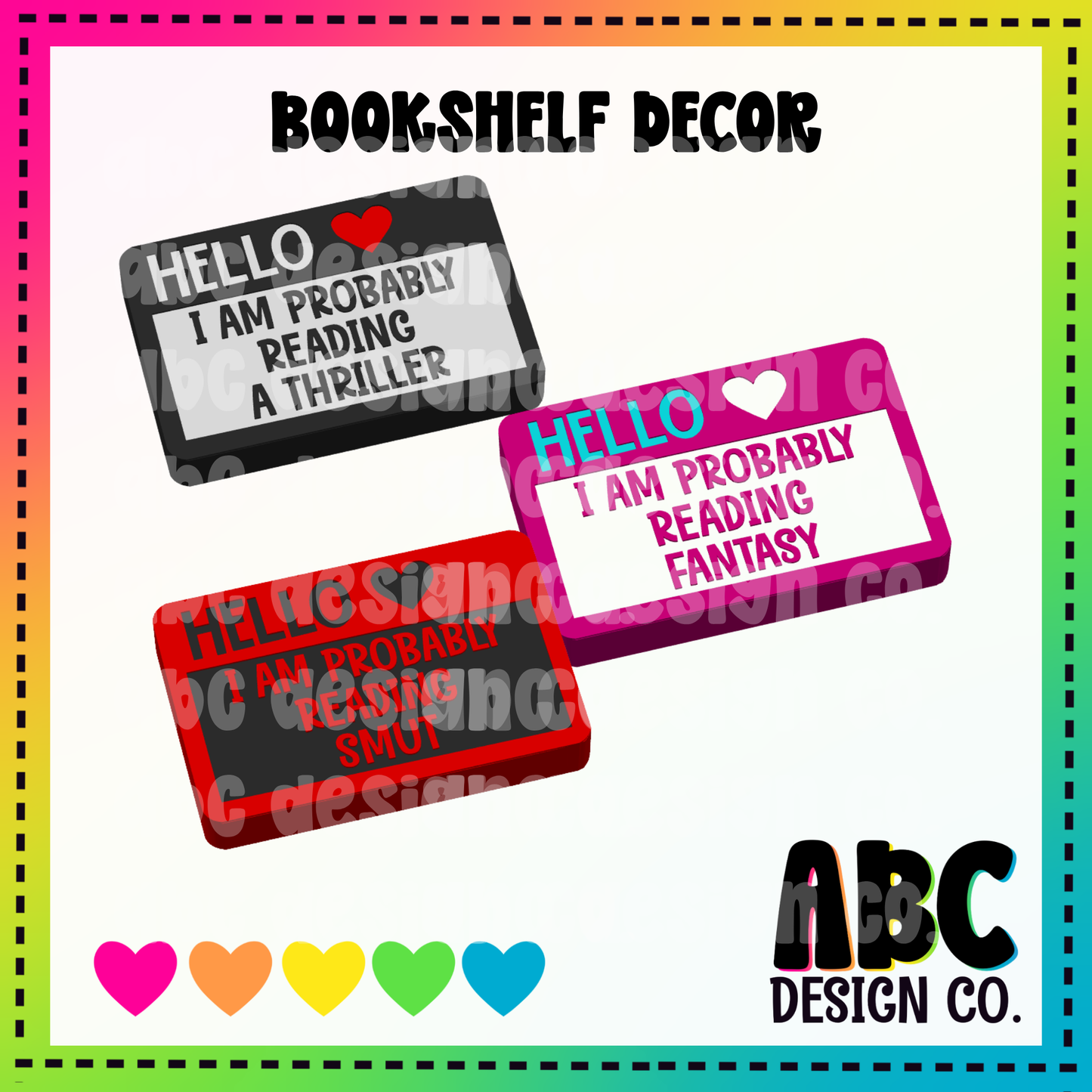 hello im - Shelf Decor - 3mf - Digital Download