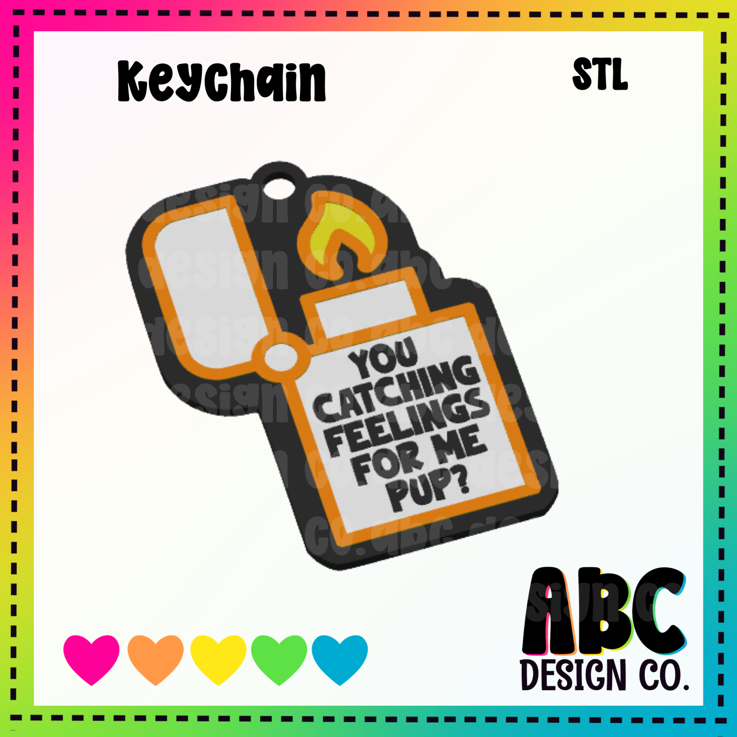 Catching Feelings? - Key Chain - STL & 3mf - Digital Download