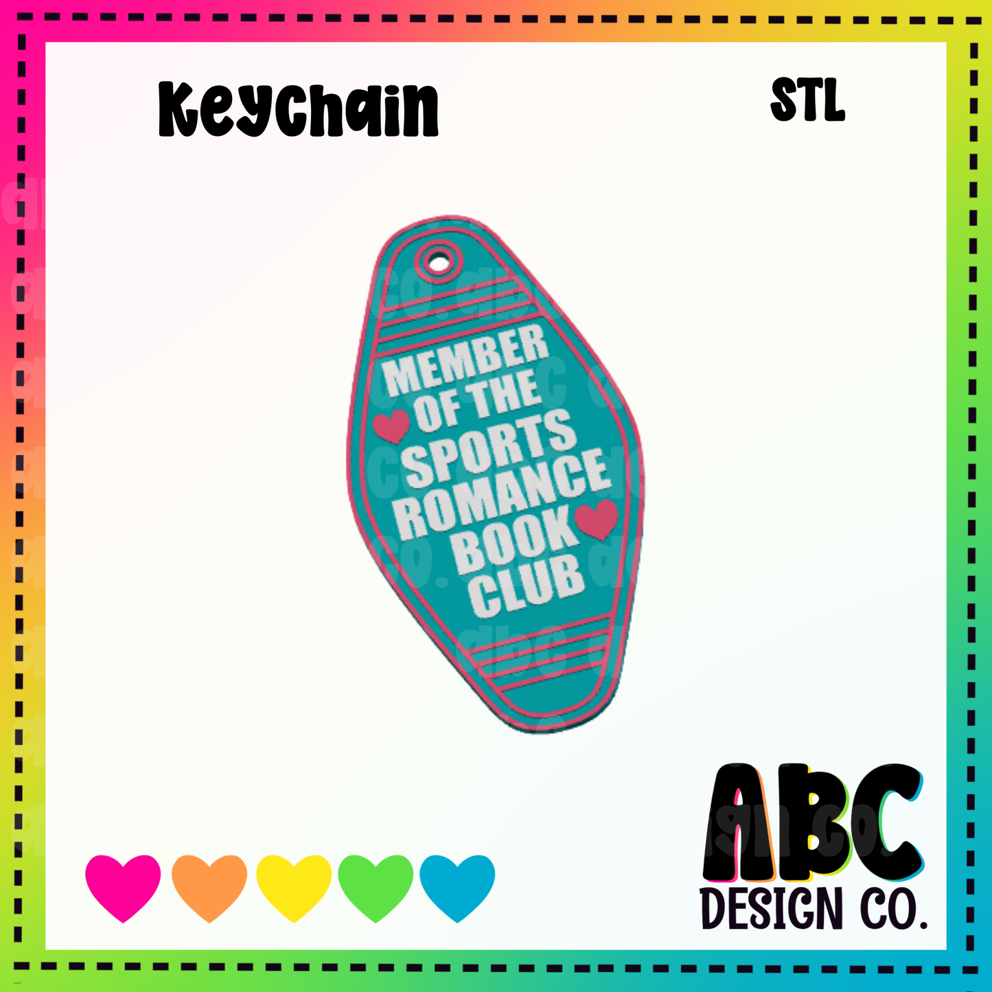 Sports Romance Book Club - Key Chain - STL & 3mf - Digital Download