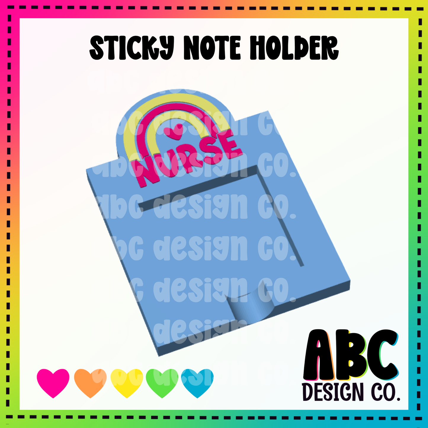Nurse - Sticky Note Holder - 3mf & STL - Digital Download