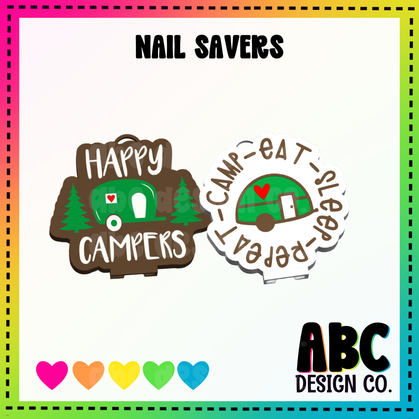 Camping - Nail Savers - 3mf - Digital Download