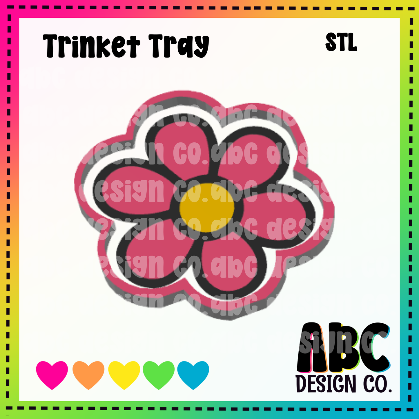 Daisy - Trinket Tray - STL & 3mf - Digital Download