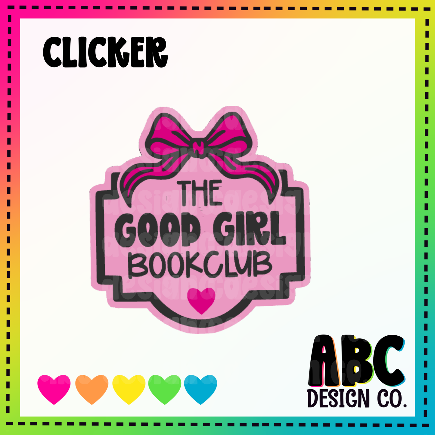 Good Girl Book Club - clicker keychain .3mf only