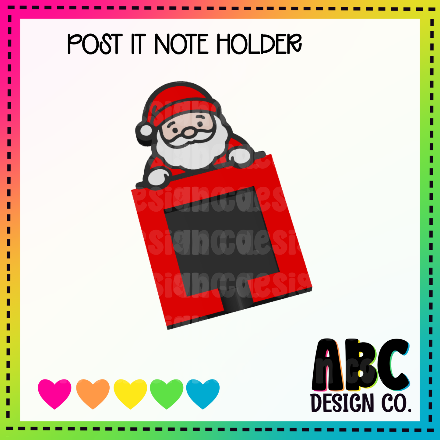 Santa - Sticky Note Holder - 3mf & STL - Digital Download -