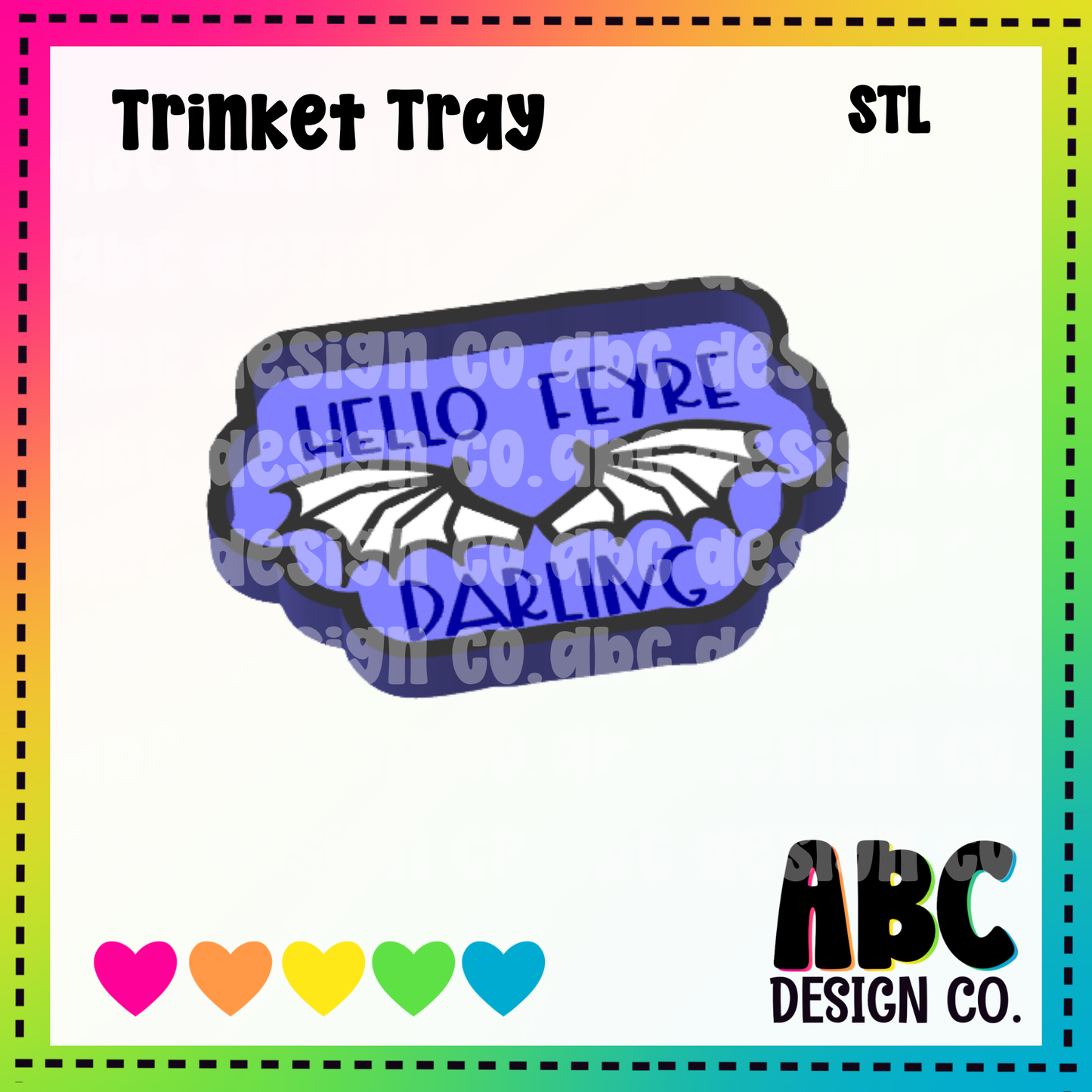 Feyre Darling- Trinket Tray - STL - & 3mf Digital Download