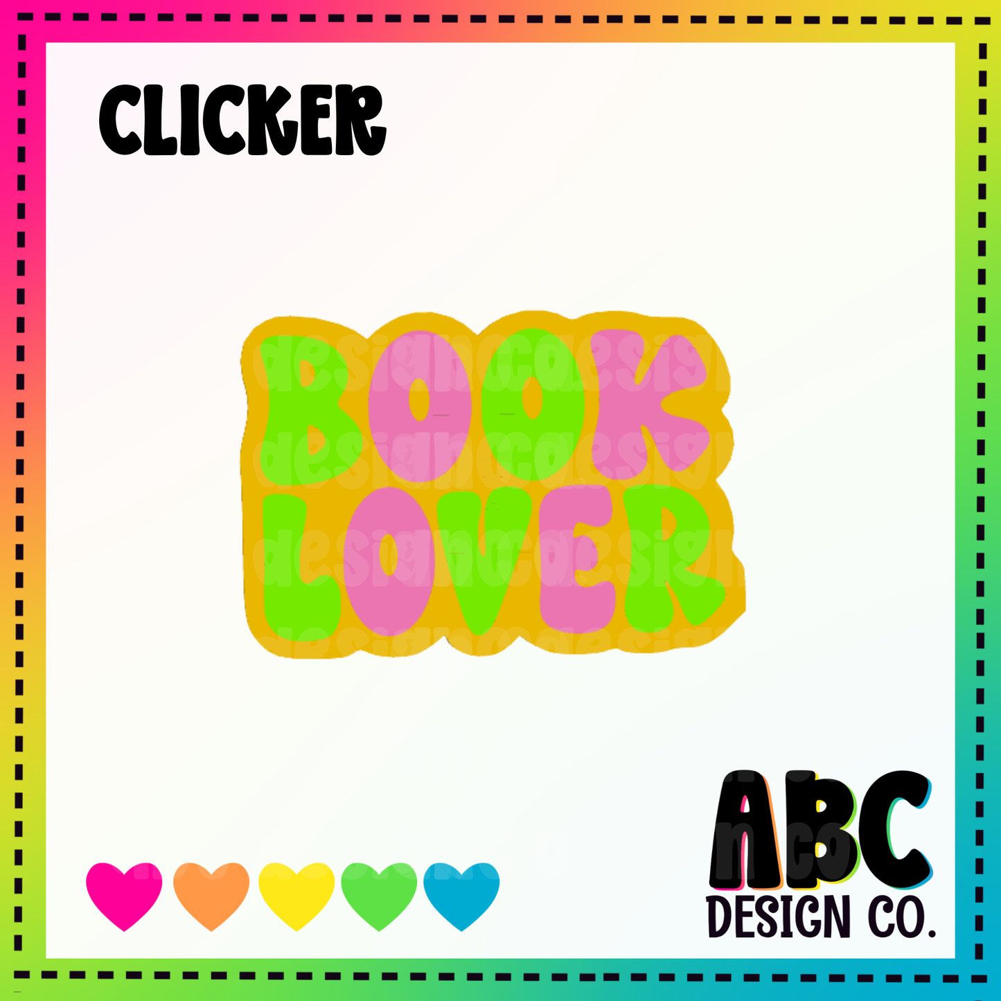 Book Lover clicker keychain .3mf only