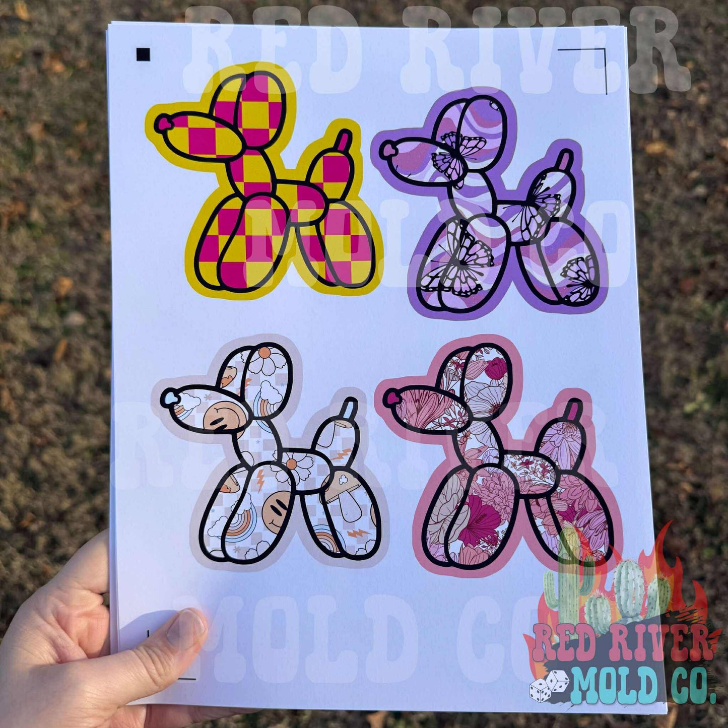 ABC Molds Balloon Dog cardstock grab bag - Shipped by Red River Mold Co