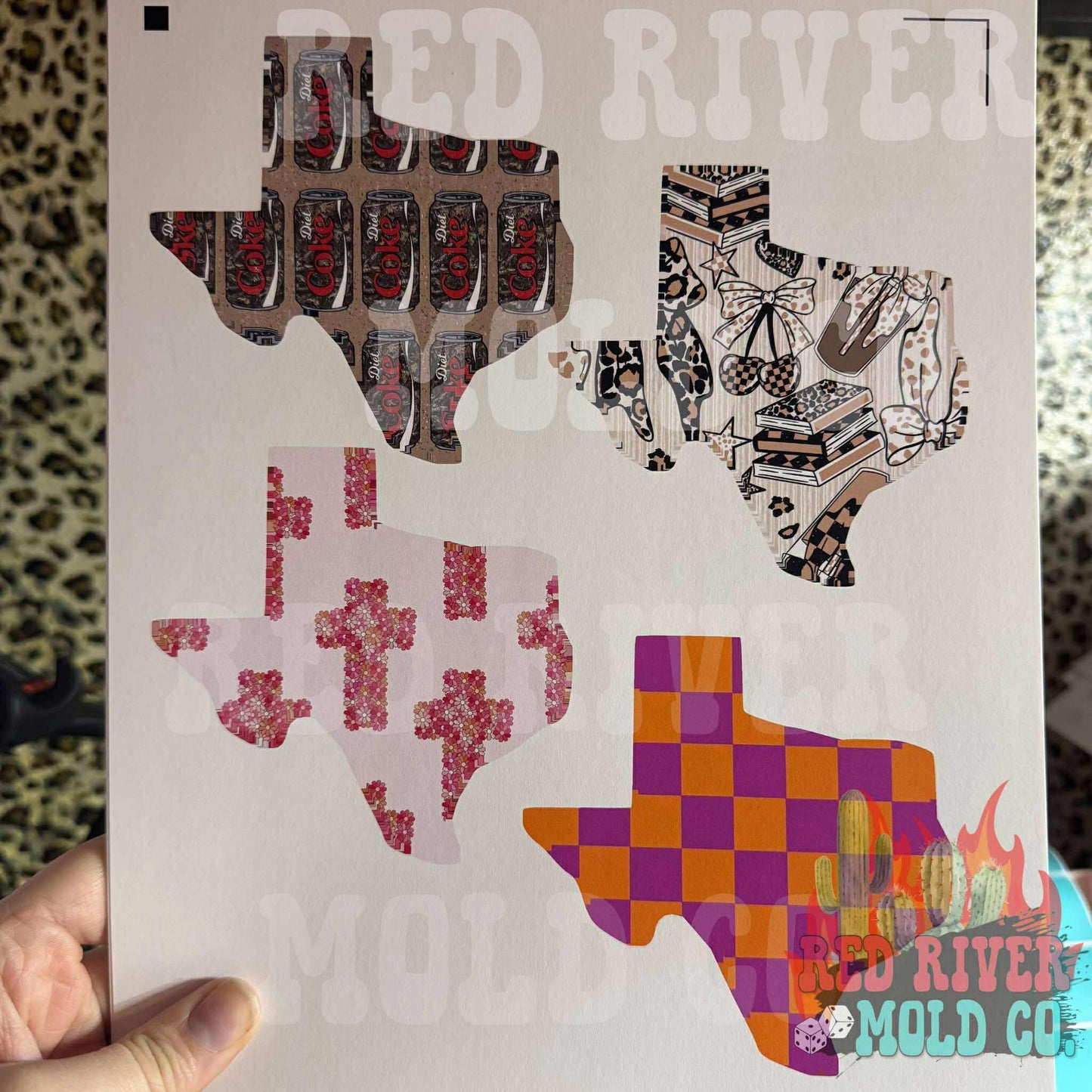 ABC Molds Texas with offset cardstock grab bag -Shipped by Red River Mold Co