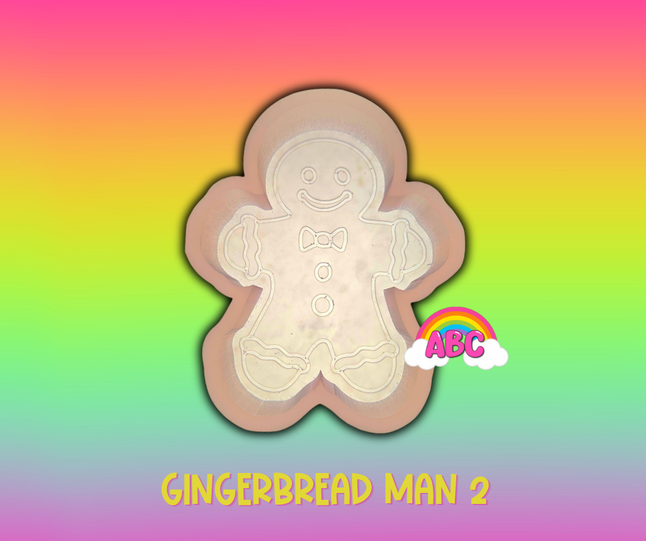Gingerbread Man 2 silicone mold