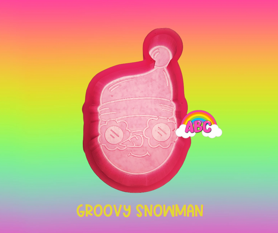 Groovy Snowman Silicone Mold