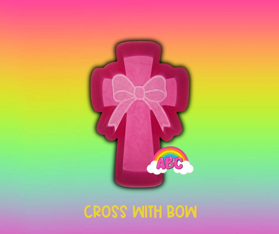 Bow Cross Silicone Freshie Mold