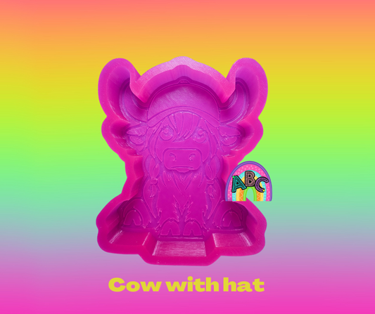 Cow with hat Silicone Mold