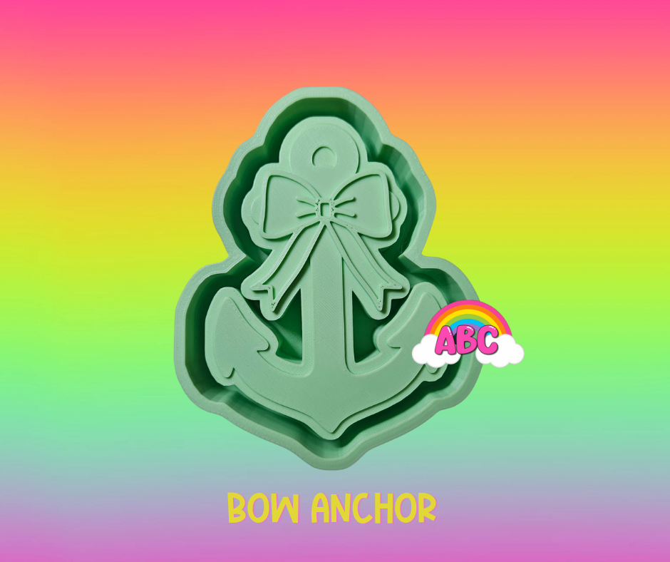 Anchor with Bow Silicone Freshie Mold