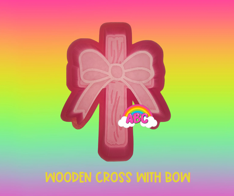 Bow wooden cross Silicone Mold