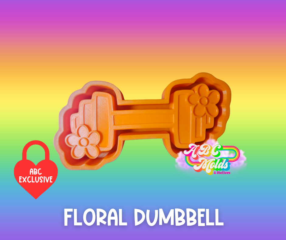 Floral Dumbbell Silicone Mold