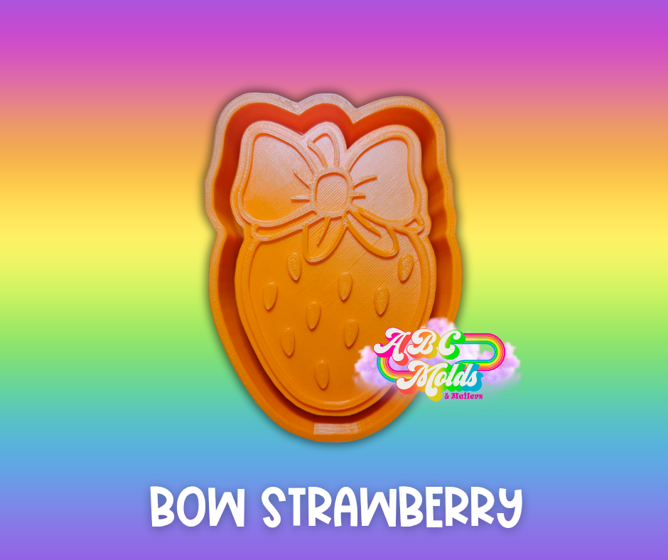 Bow Strawberry Silicone Mold