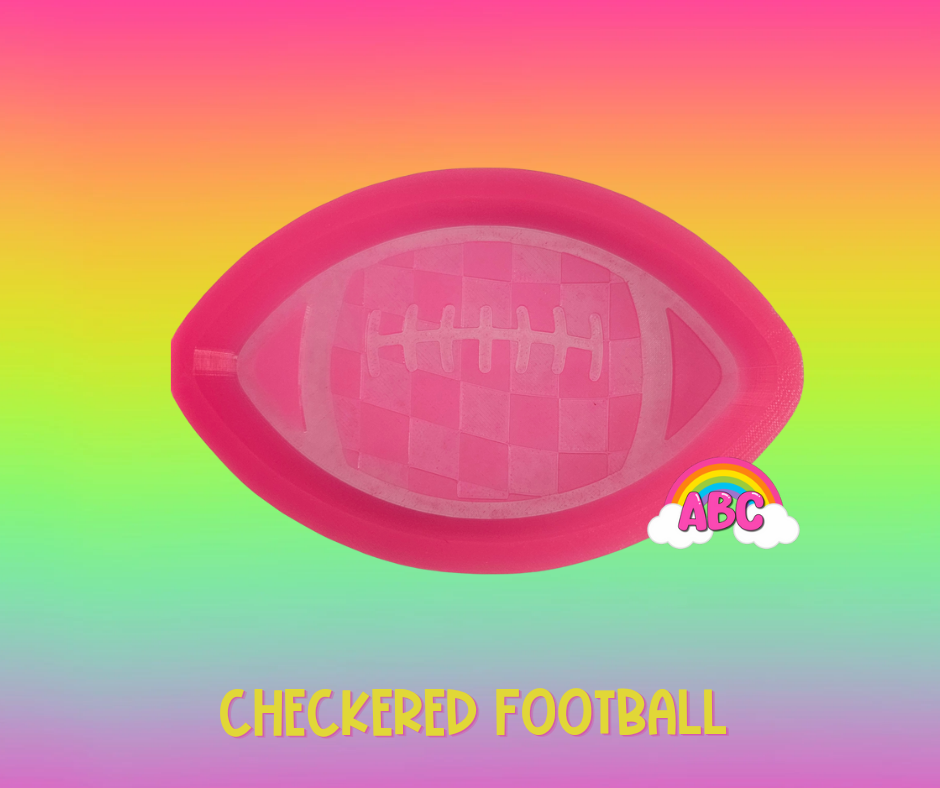 Checkered Football Silicone Mold