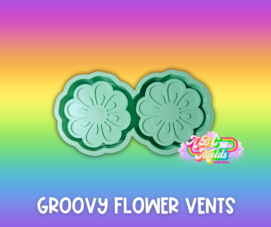 Groovy Flower Vents Silicone Mold