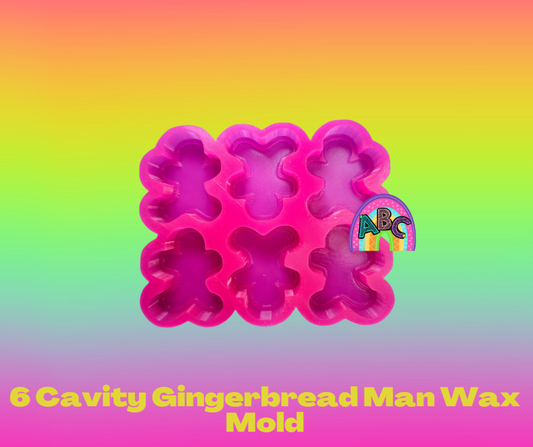 6 Cavity Gingerbread Man Wax Mold
