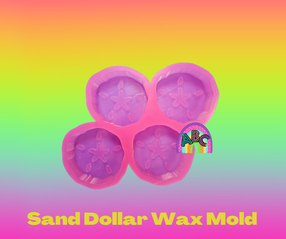 Sand Dollar 4 cavity wax mold -