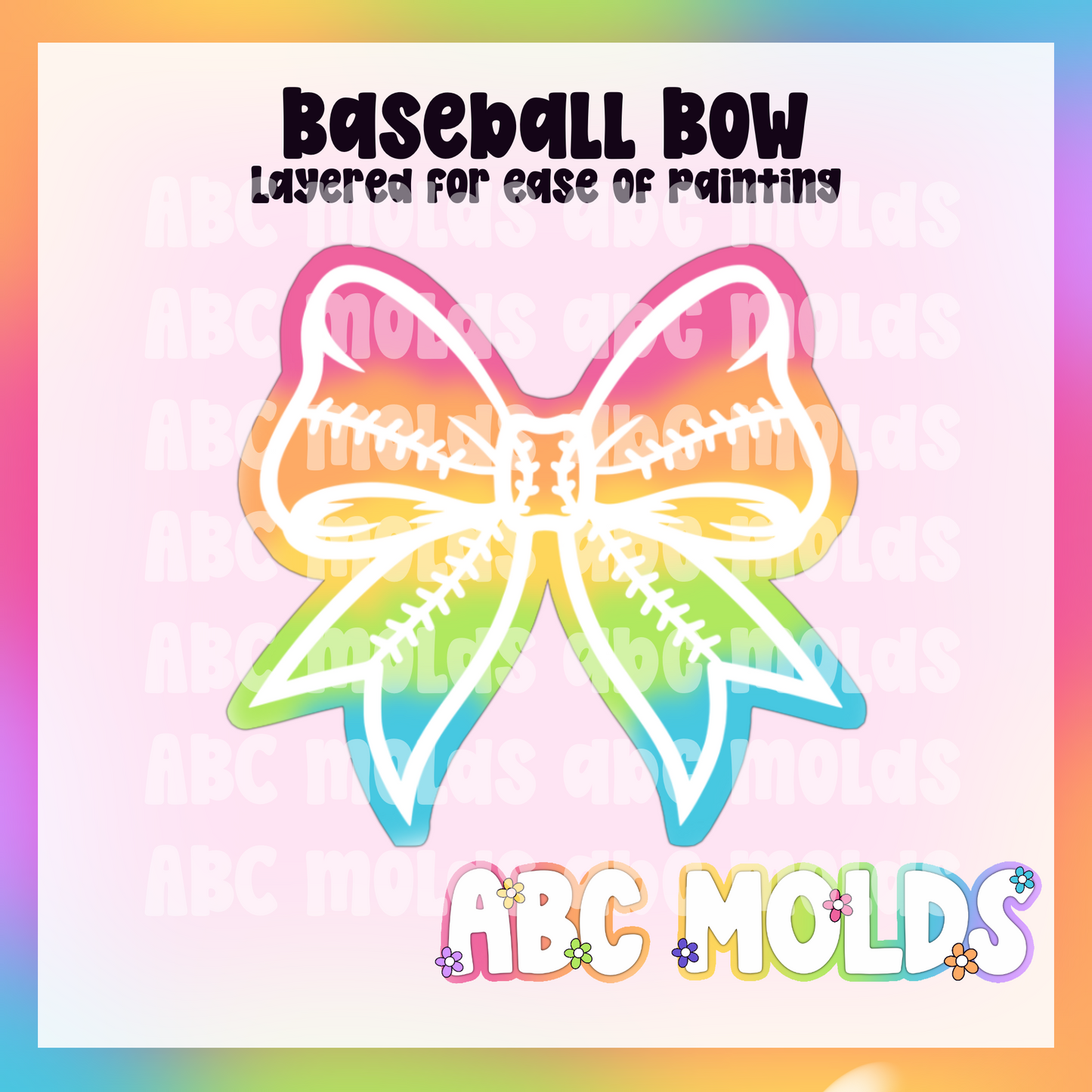 Baseball Bow Silicone Mold