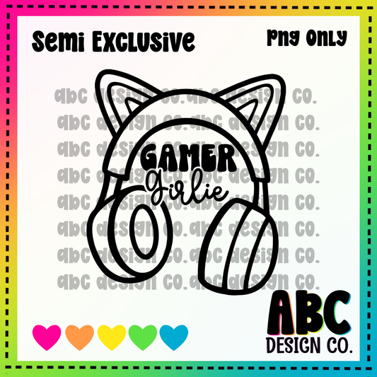 Gamer Girlie PNG only - Semi-Exclusive - digital download