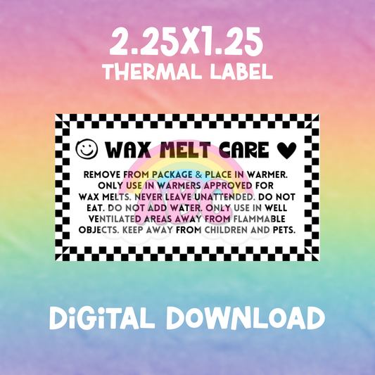 Digital Download - Thermal Label - Wax Care 2