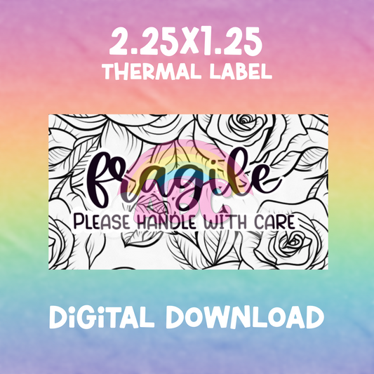 Digital Download - Thermal Label - fragile 4