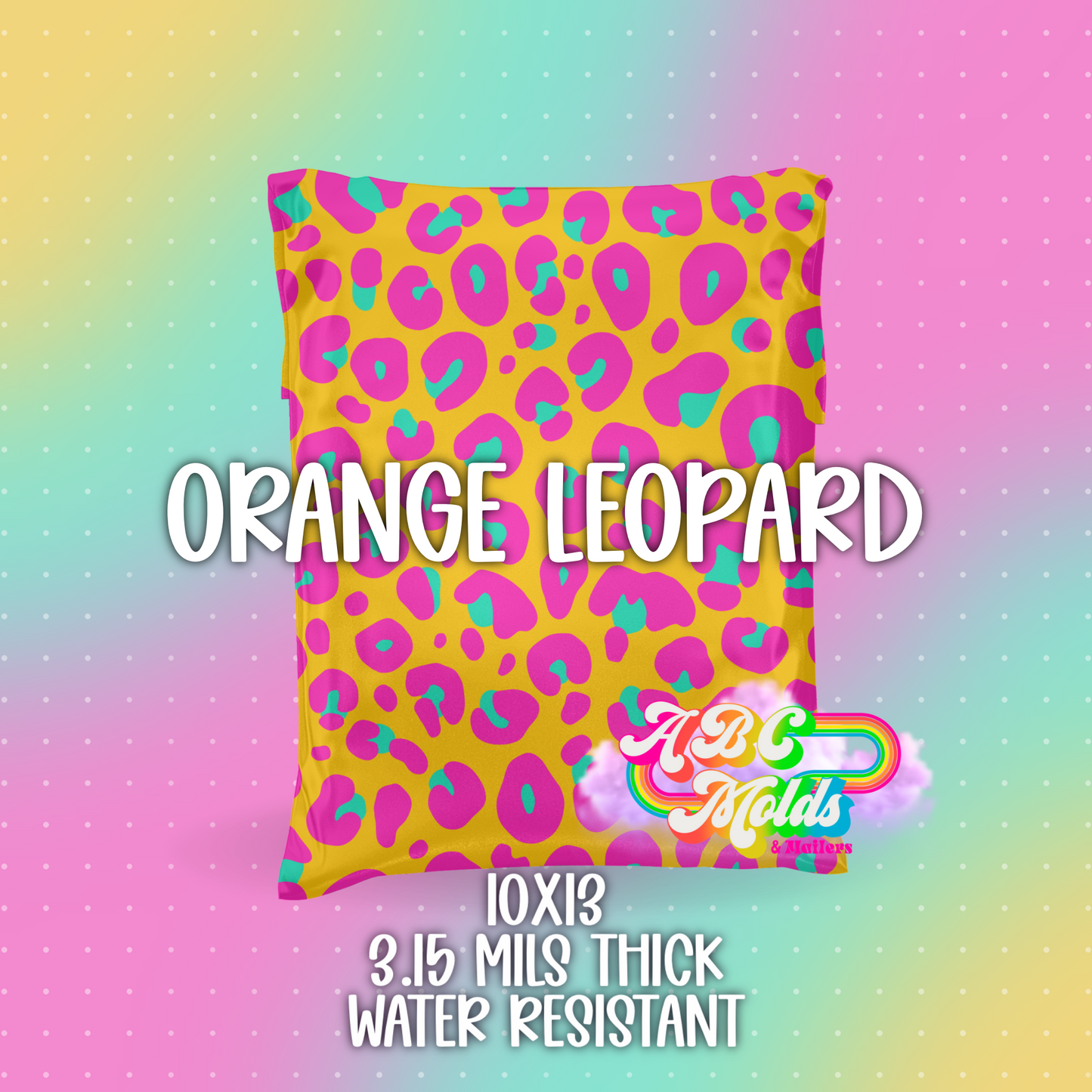 Orange Leopard 10x13 Mailers - Matte