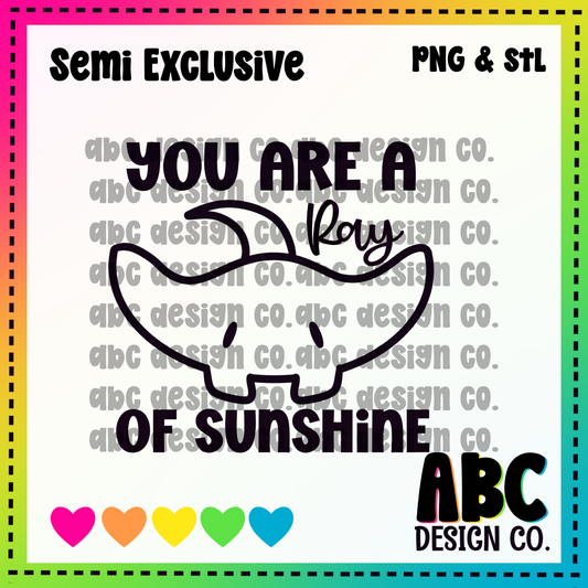 Ray of sunshine PNG & STL - Semi-Exclusive - digital download