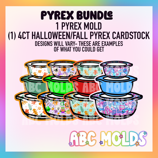 Pyrex Mold & Cardstock Bundle